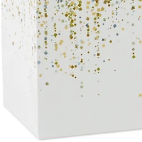 7.7" Gold Confetti Trails on White Medium Gift Bag for only USD 7.79 | Hallmark