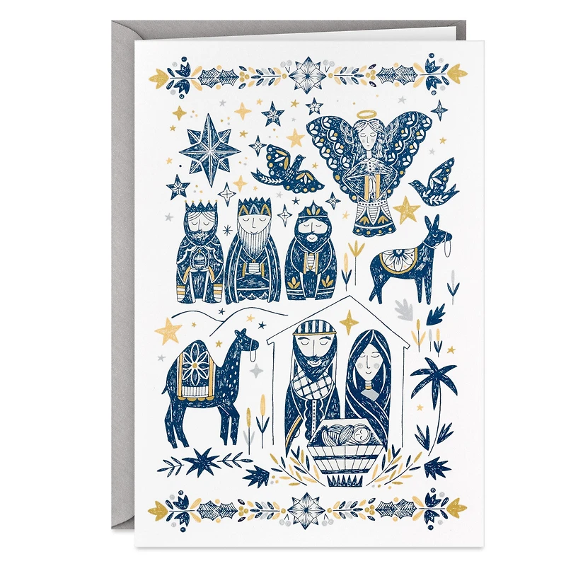 Folk Art Manger Scene Boxed Christmas Cards, Pack of 16 for only USD 12.49 | Hallmark