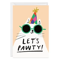 Pawty Cat Custom Celebration Card for only USD 4.99 | Hallmark