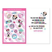 Disney Minnie Mouse Smiles and Rainbows 7th Birthday Card With Stickers for only USD 4.99 | Hallmark