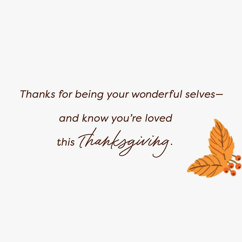 You Two Make Us Smile Thanksgiving Card for Granddaughter and Husband for only USD 2.99 | Hallmark