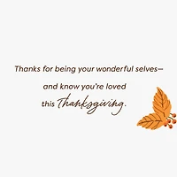 You Two Make Us Smile Thanksgiving Card for Granddaughter and Husband for only USD 2.99 | Hallmark