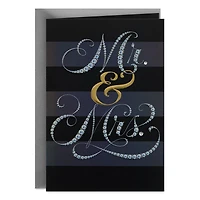 Mr. & Mrs. Diamond Script on Black Wedding Card for only USD 6.99 | Hallmark