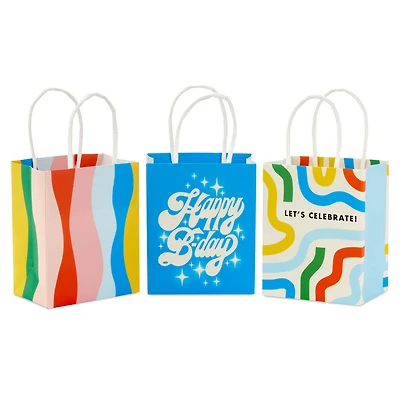 4" Retro Birthday 3-Pack Gift Card Holder Mini Bags for only USD 4.99 | Hallmark