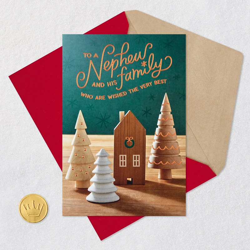 Joyful Wishes Christmas Card for Nephew and His Family for only USD 3.99 | Hallmark