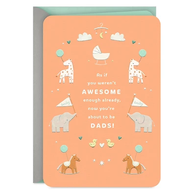 Lucky Kiddo Nursery Icons New Baby Card for Two Dads for only USD 3.99 | Hallmark