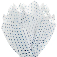 Navy Blue Polka Dots on White Tissue Paper, 6 sheets for only USD 1.99 | Hallmark