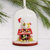 Peanuts® Snoopy's Doghouse Cloche Glass and Paper Hallmark Ornament for only USD 28.99 | Hallmark
