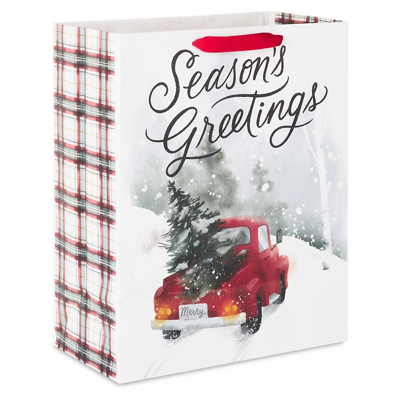 13" Antique Truck in Snow Large Christmas Gift Bag for only USD 4.49 | Hallmark