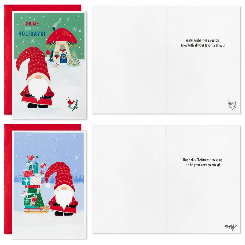 Gnome Holiday Fun Boxed Christmas Cards Assortment, Pack of 16 for only USD 9.99 | Hallmark