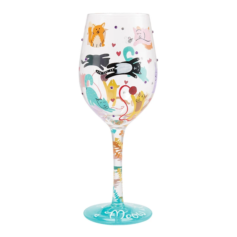 Lolita Meow It Up Handpainted Wine Glass, 15 oz. for only USD 34.99 | Hallmark