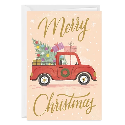 Vintage Red Truck With Tree Custom Christmas Card for only USD 4.99 | Hallmark