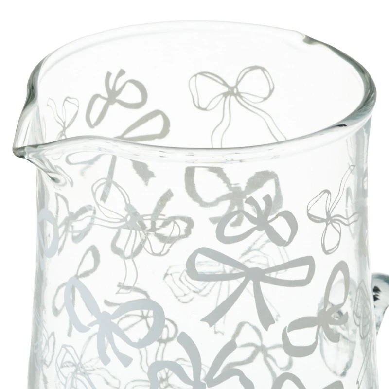 Lacey Chabert Collection Bow Illustrated Glass Pitcher, 45 oz. for only USD 24.99 | Hallmark