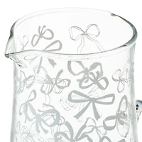 Lacey Chabert Collection Bow Illustrated Glass Pitcher, 45 oz. for only USD 24.99 | Hallmark
