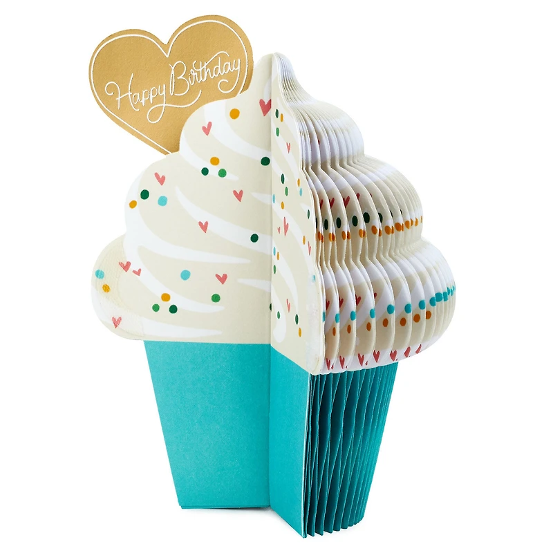 Love to Love You Cupcake With Heart Honeycomb 3D Pop-Up Romantic Birthday Card for only USD 6.99 | Hallmark