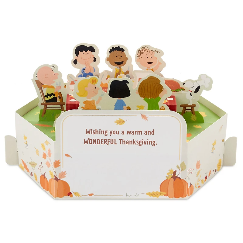Peanuts® Give Thanks 3D Pop-Up Thanksgiving Card for only USD 8.99 | Hallmark