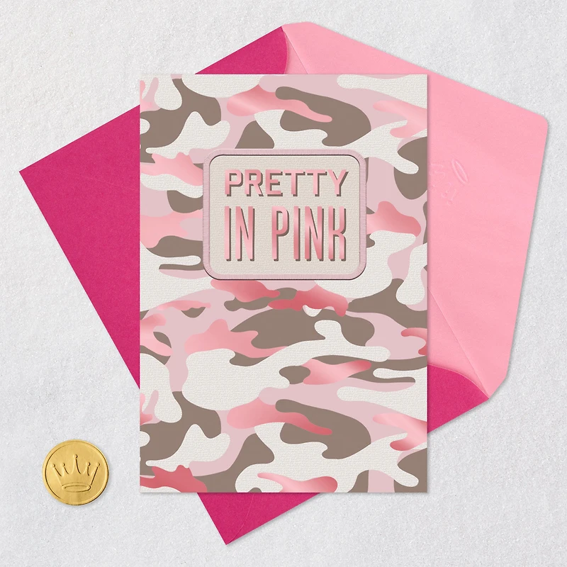 Pretty in Pink Camo Birthday Card for Her for only USD 3.99 | Hallmark