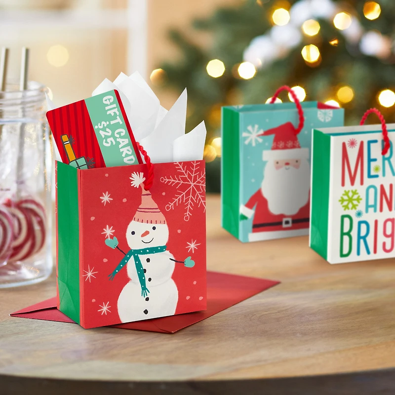 4.6" Merry and Bright 3-Pack Assortment Christmas Gift Card Holder Mini Bags for only USD 4.99 | Hallmark