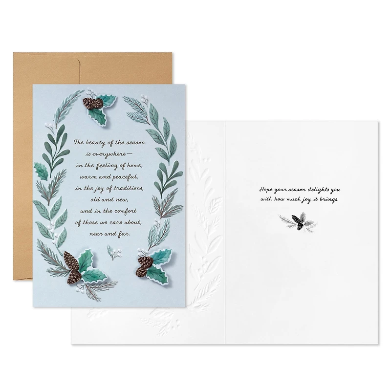Pine Boughs on Pale Green Boxed Christmas Cards, Pack of 16 for only USD 17.49 | Hallmark
