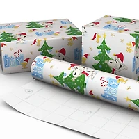 Peanuts® Santa Snoopy and Woodstock on White Christmas Wrapping Paper Roll, 25 sq. ft. for only USD 4.99 | Hallmark