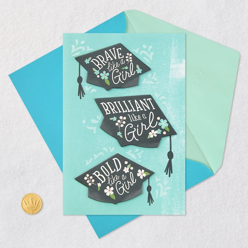 Brave, Brilliant and Bold Like a Girl Graduation Card for Her for only USD 5.59 | Hallmark