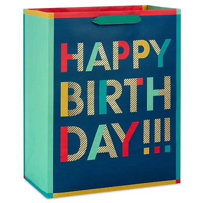 13" Bold Stacked Wishes Large Birthday Gift Bag for only USD 4.99 | Hallmark