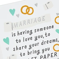Love, Dreams and Toilet Paper Funny Wedding Card for only USD 4.49 | Hallmark