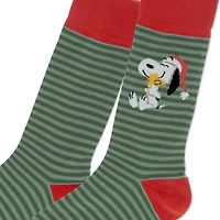 Peanuts® Santa Snoopy and Woodstock Crew Socks for only USD 16.99 | Hallmark