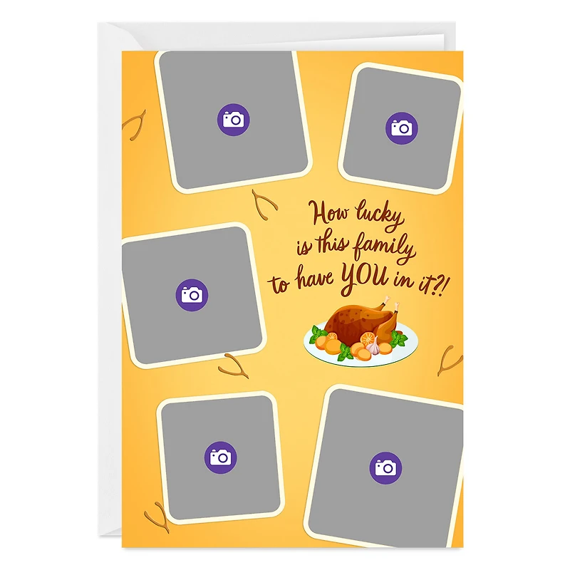 Lucky Family Photo Collage Custom Thanksgiving Card for only USD 4.99 | Hallmark