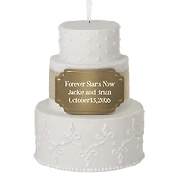 Wedding Cake Ceramic Personalized Ornament, Custom Text for only USD 37.99 | Hallmark