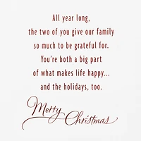 So Grateful for Both of You Christmas Card for Son and Daughter-in-Law for only USD 4.59 | Hallmark