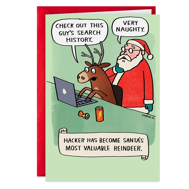 Hacker the Reindeer Funny Christmas Card for only USD 3.69 | Hallmark