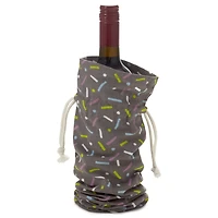 14" Confetti on Black Fabric Wine Gift Bag for only USD 6.99 | Hallmark