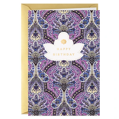 Purple Paisley Golden Moments Birthday Card for only USD 3.99 | Hallmark