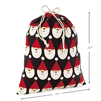 10" and 20" Santa and Stripes 2-Pack Fabric Christmas Gift Bags for only USD 14.99 | Hallmark