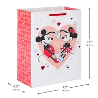 9.6" Disney Mickey and Minnie in Heart Medium Valentine's Day Gift Bag for only USD 3.49 | Hallmark
