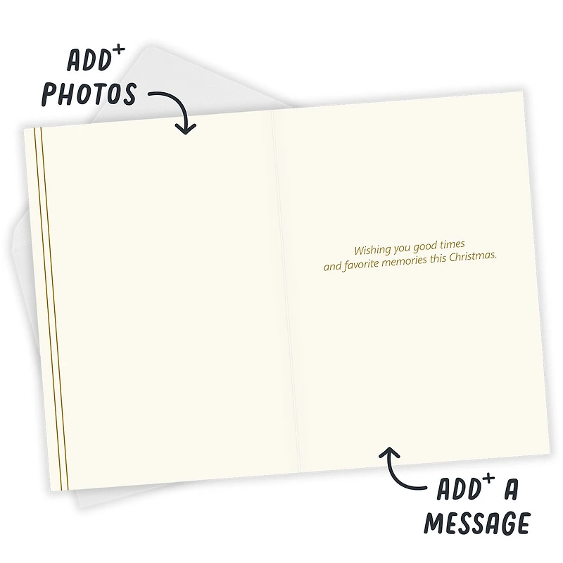 Simple Gold Border Custom Christmas Card for only USD 4.99 | Hallmark