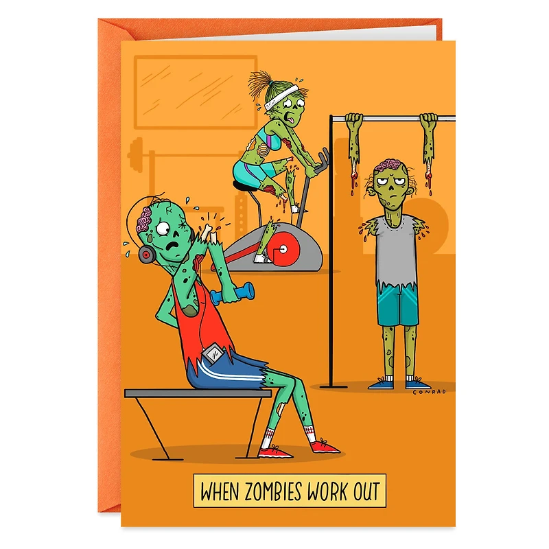 Zombies at the Gym Funny Halloween Card for only USD 3.49 | Hallmark