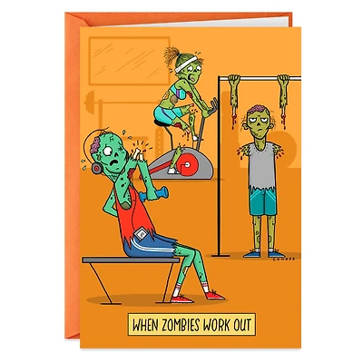 Zombies at the Gym Funny Halloween Card for only USD 3.49 | Hallmark