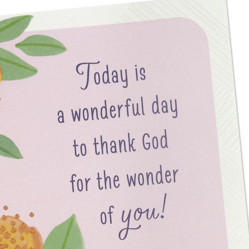 A Wonderful Day to Thank God Religious Birthday Card for only USD 4.99 | Hallmark