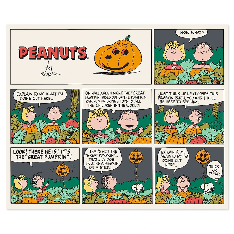 Peanuts® Great Pumpkin Comic Strip Throw Blanket, 60x50 for only USD 43.99 | Hallmark