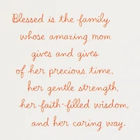 Our Family Is Blessed By You Religious Thanksgiving Card for Mom for only USD 2.99 | Hallmark