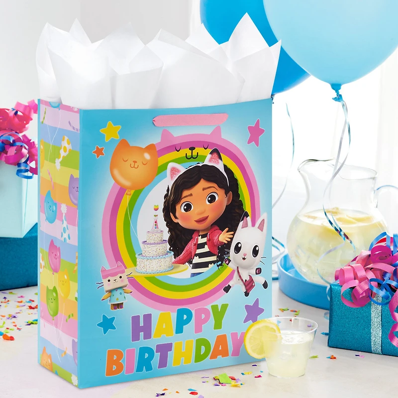 15.5" DreamWorks Animation Gabby's Dollhouse Extra-Large Birthday Gift Bag With Tissue Paper for only USD 7.99 | Hallmark
