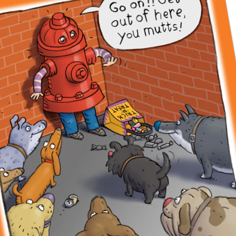 Fire Hydrant Costume and Dogs Funny Halloween Card for only USD 3.49 | Hallmark