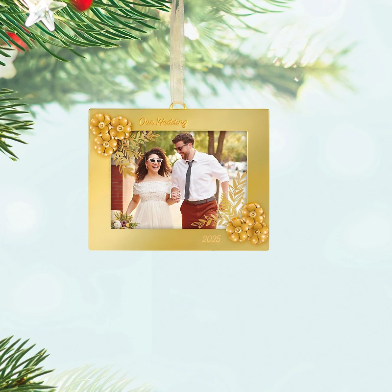 Our Wedding 2025 Metal Personalized Ornament, Custom Photo for only USD 29.99 | Hallmark