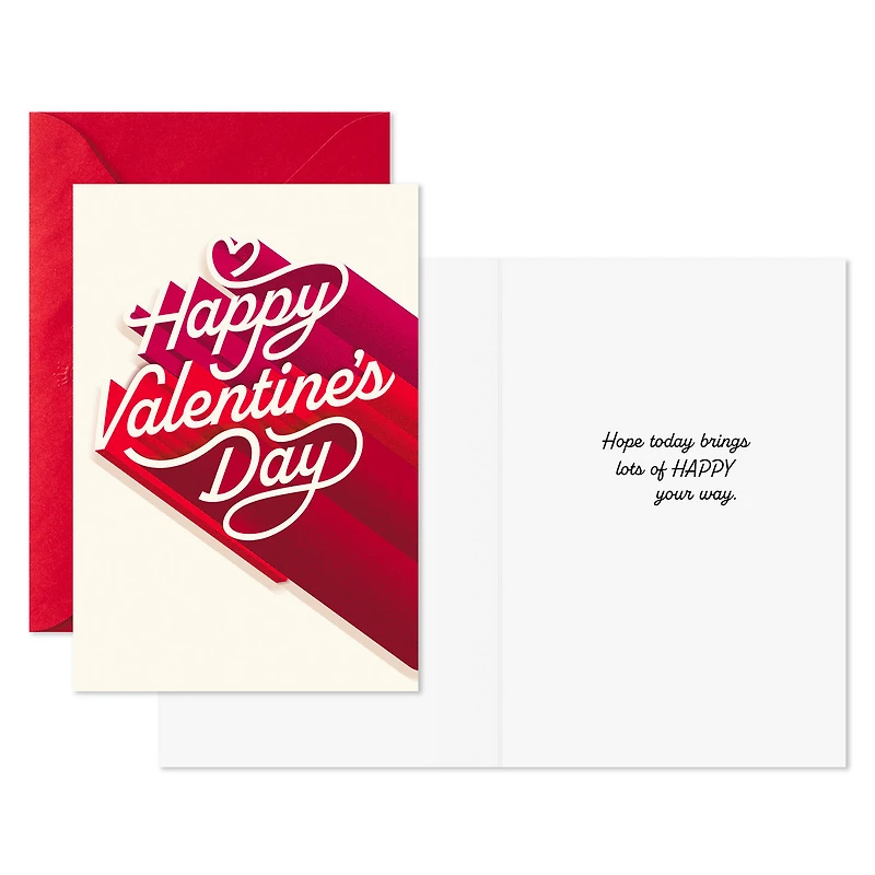 Red and Ivory Shadow Lettering Valentine's Day Cards, Pack of 6 for only USD 6.99 | Hallmark