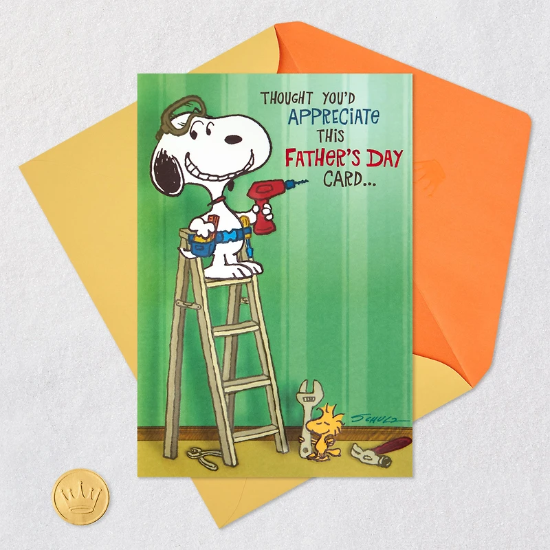 Peanuts® Snoopy Fixer-Upper Funny Father's Day Card for only USD 4.99 | Hallmark