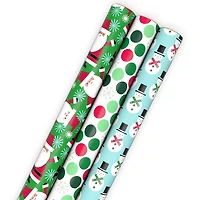 Bright and Graphic 3-Pack Reversible Christmas Wrapping Paper, 120 sq. ft. for only USD 16.99 | Hallmark