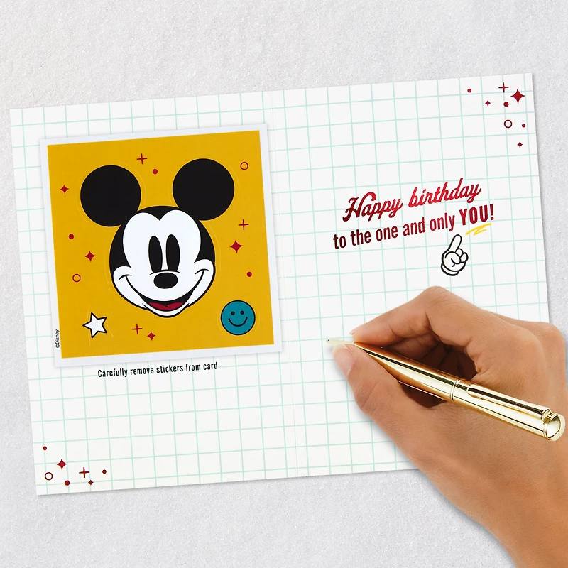 Disney Mickey Mouse Happy Day Birthday Card With Stickers for only USD 5.99 | Hallmark