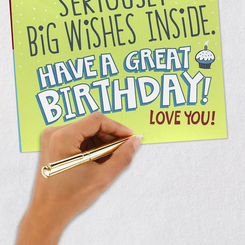 Seriously Big Wishes Funny Pop-Up Birthday Card for Grandson for only USD 4.59 | Hallmark